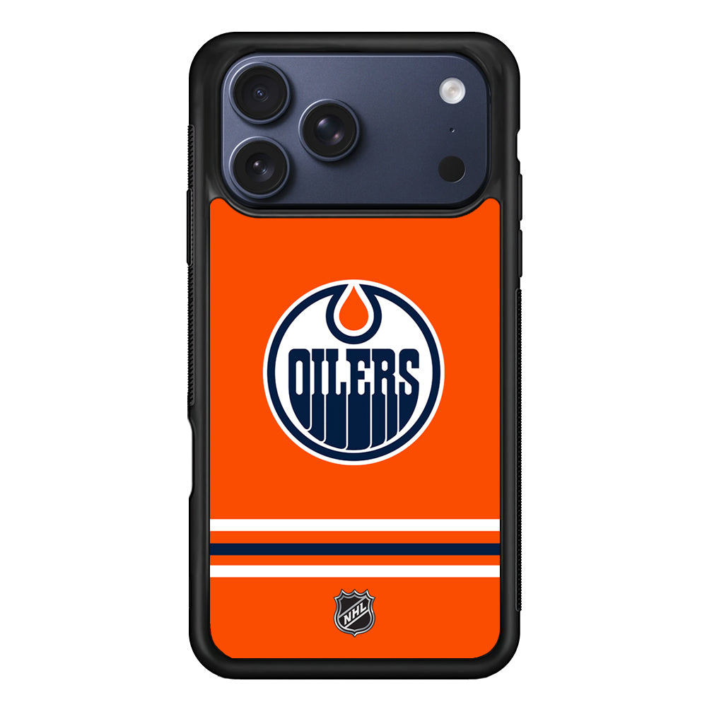 NHL Edmonton Oilers Orange iPhone 17 Pro Max Case - Altracase