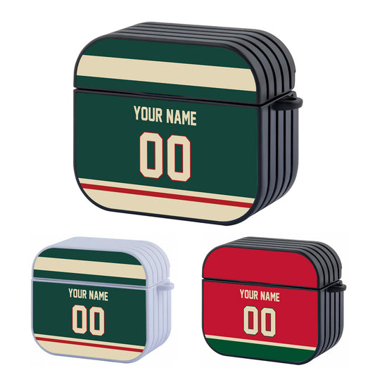 NHL Minnesota Wild Custom Jersey Hard Plastic Case For Apple Airpods 3