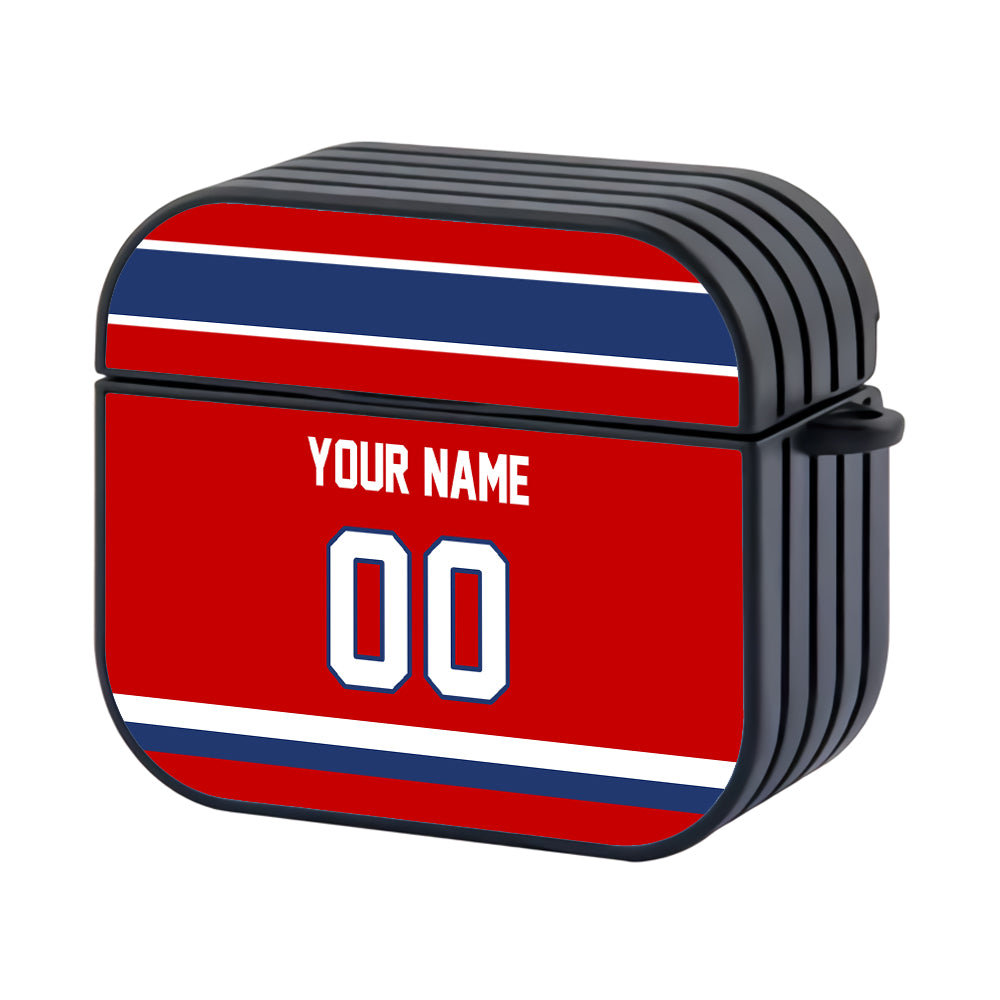 NHL Montreal Canadiens Custom Jersey Hard Plastic Case For Apple Airpods 3