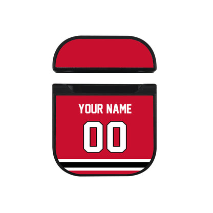 NHL New Jersey Devils Custom Jersey Hard Plastic Case For Apple Airpods