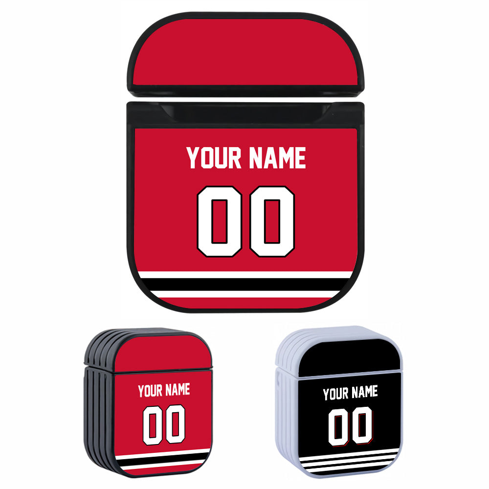 NHL New Jersey Devils Custom Jersey Hard Plastic Case For Apple Airpods