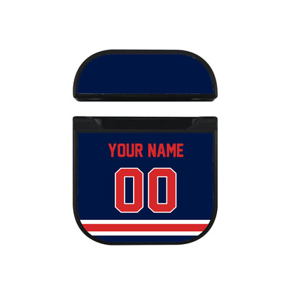 NHL New York Rangers Custom Jersey Hard Plastic Case For Apple Airpods