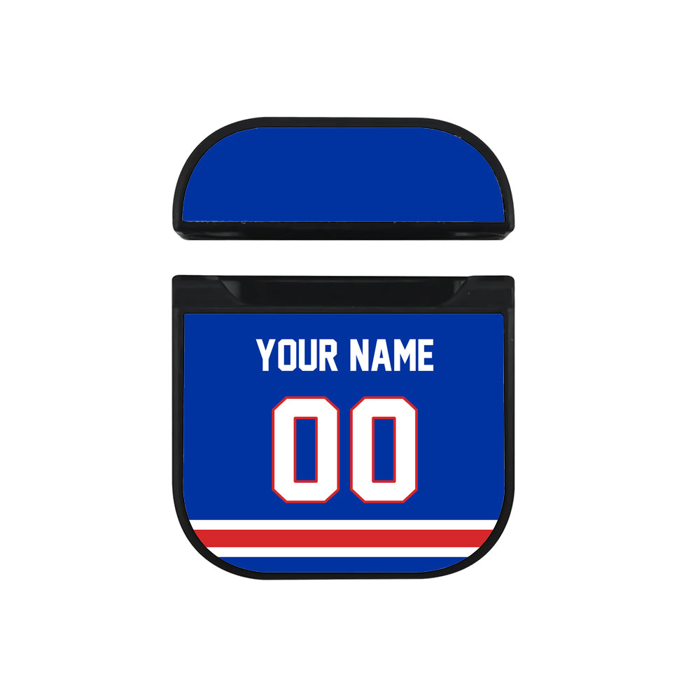 NHL New York Rangers Custom Jersey Hard Plastic Case For Apple Airpods