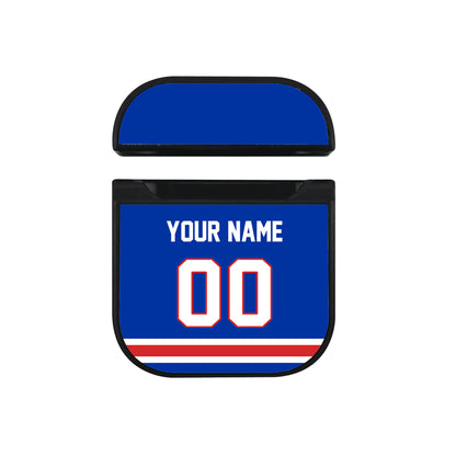 NHL New York Rangers Custom Jersey Hard Plastic Case For Apple Airpods