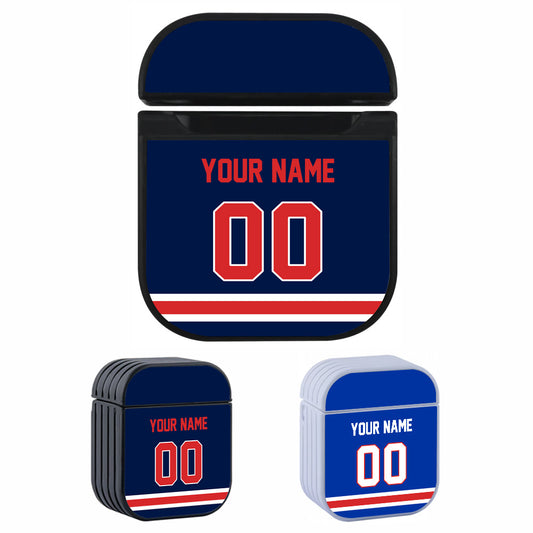 NHL New York Rangers Custom Jersey Hard Plastic Case For Apple Airpods