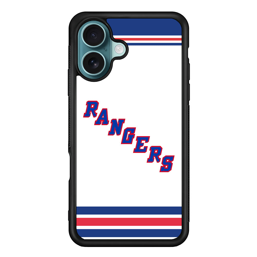 NHL New York Rangers White iPhone 16 Plus Case - Altracase