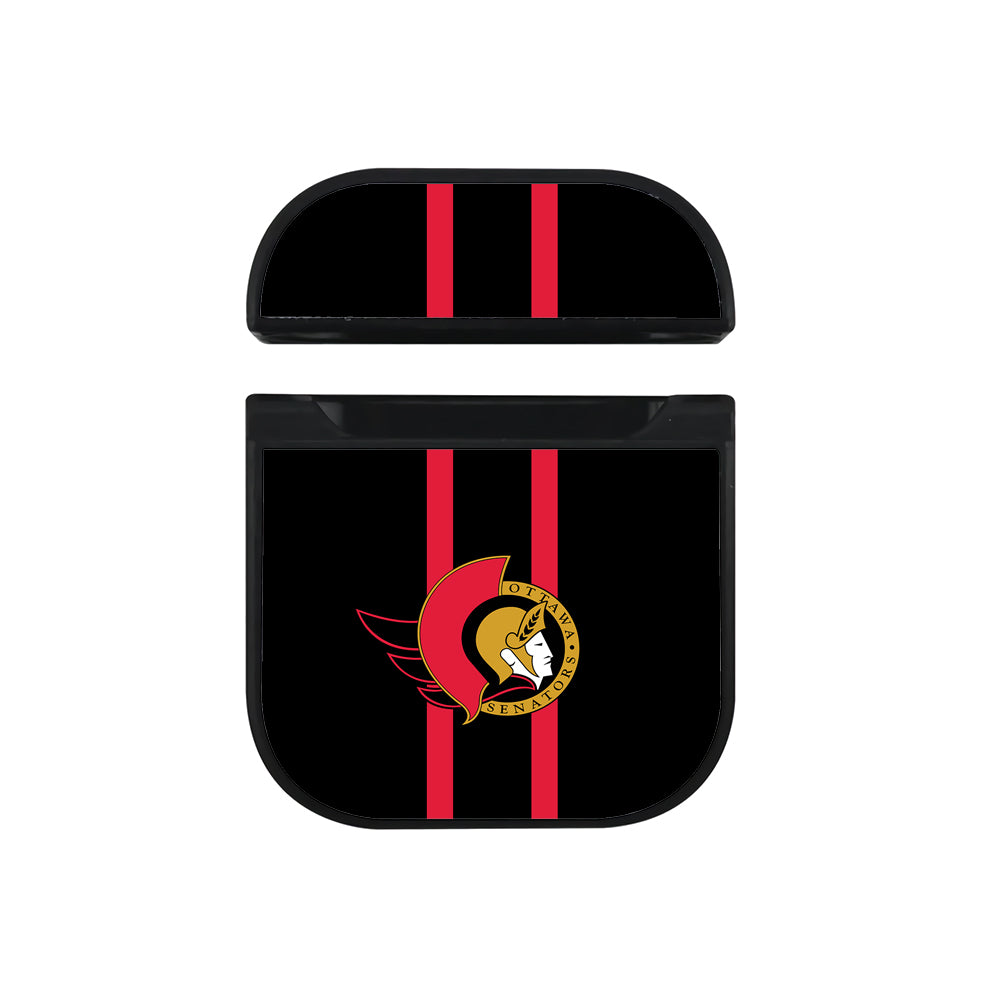 NHL Ottawa Senators Black Apple AirPods Case-AirPod Case-Black-Altracase