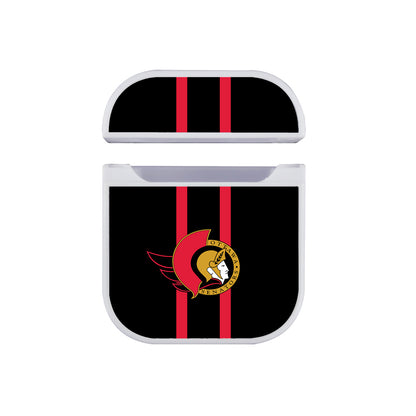 NHL Ottawa Senators Black Apple AirPods Case-AirPod Case-White-Altracase
