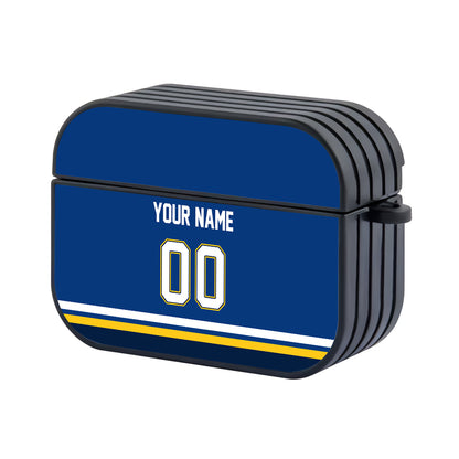 NHL St Louis Blues Custom Jersey Hard Plastic Case For Apple Airpods Pro