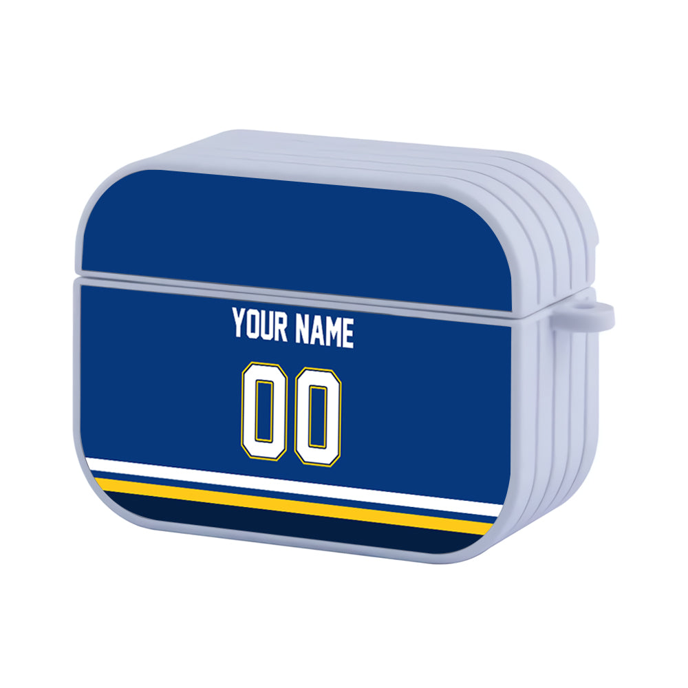 NHL St Louis Blues Custom Jersey Hard Plastic Case For Apple Airpods Pro