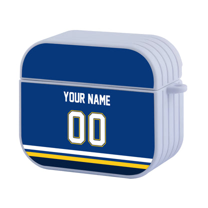 NHL St Louis Blues Custom Jersey Hard Plastic Case For Apple Airpods 3