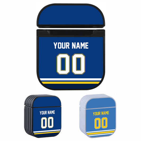 NHL St Louis Blues Custom Jersey Hard Plastic Case For Apple Airpods