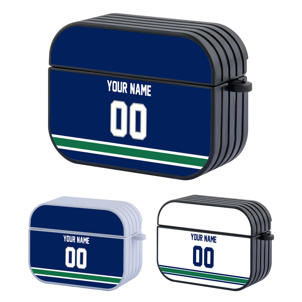 NHL Vancouver Canucks Custom Jersey Hard Plastic Case For Apple Airpods Pro