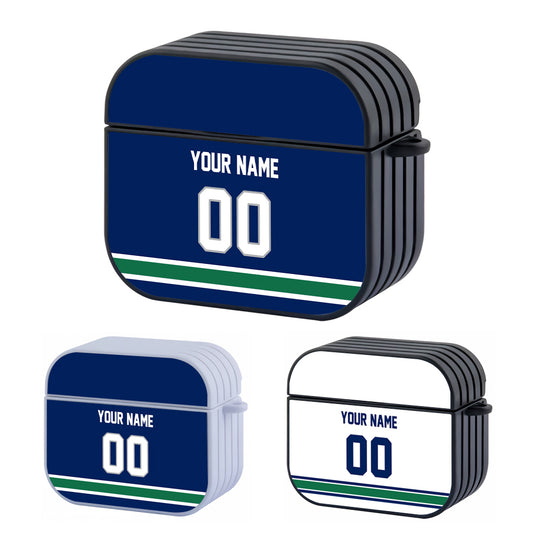NHL Vancouver Canucks Custom Jersey Hard Plastic Case For Apple Airpods 3