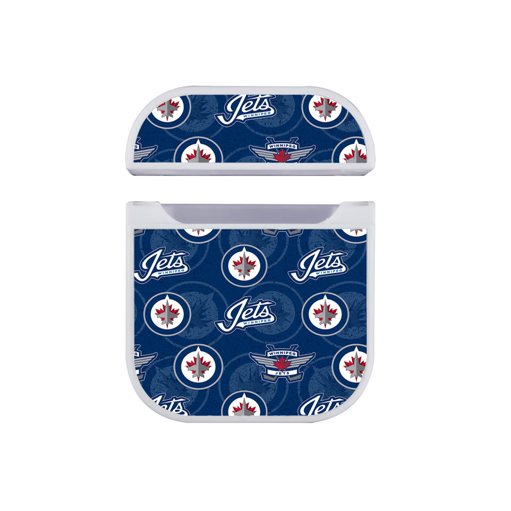 NHL Winnipeg Jets Pattern Apple AirPods Case-AirPod Case-White-Altracase
