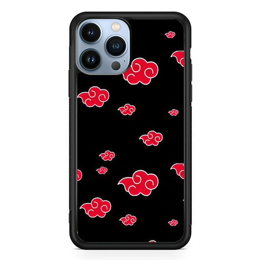 Naruto - Akatsuki Symbol iPhone 14 Pro Case-Phone Case-Rubber Black (2D Case)-Altracase