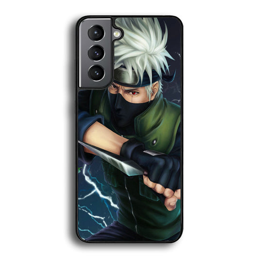 Naruto - Kakashi Hatake Samsung Galaxy S24 Plus Case-Phone Case-Rubber Black (2D Case)-Altracase