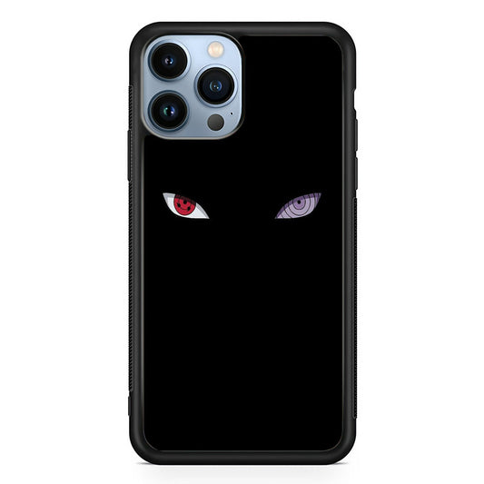 Naruto - Sharingan Rinnegan iPhone 14 Pro Case-Phone Case-Rubber Black (2D Case)-Altracase
