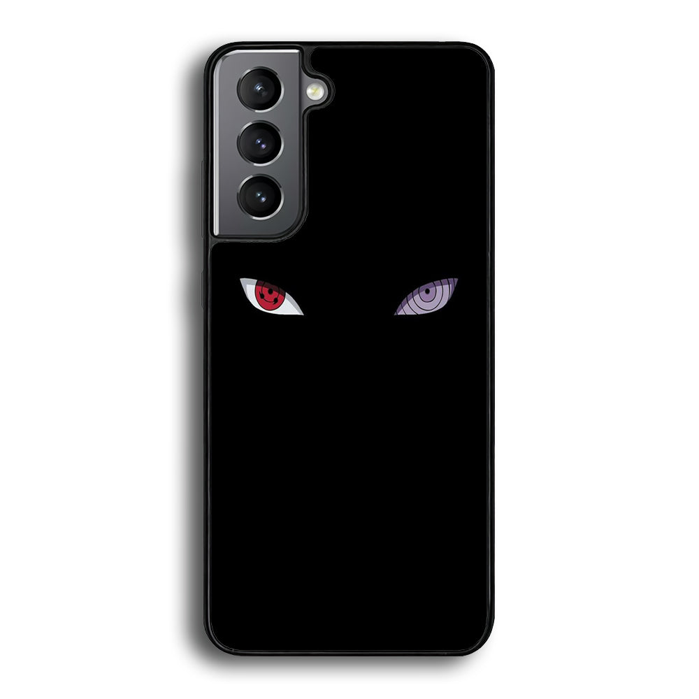 Naruto - Sharingan Rinnegan Samsung Galaxy S24 Plus Case-Phone Case-Rubber Black (2D Case)-Altracase