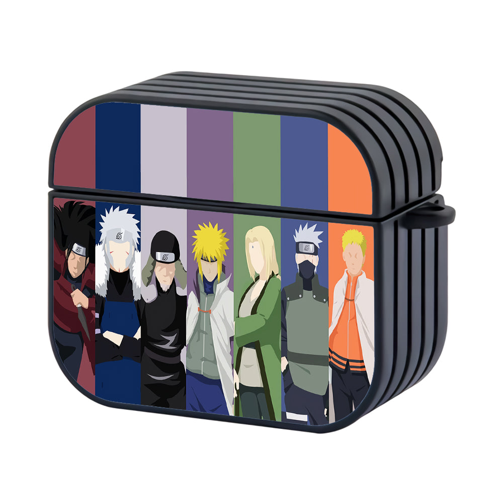 Naruto Seven Hokage Art Hard Plastic Case Cover For Apple Airpods 3