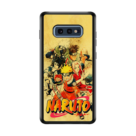 Naruto Shippuden Vintage Samsung Galaxy S10E Case-Phone Case-Rubber Black (2D Case)-Altracase