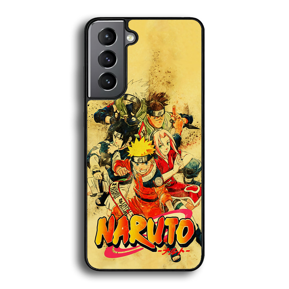Naruto Shippuden Vintage Samsung Galaxy S22 Case-Phone Case-Rubber Black (2D Case)-Altracase