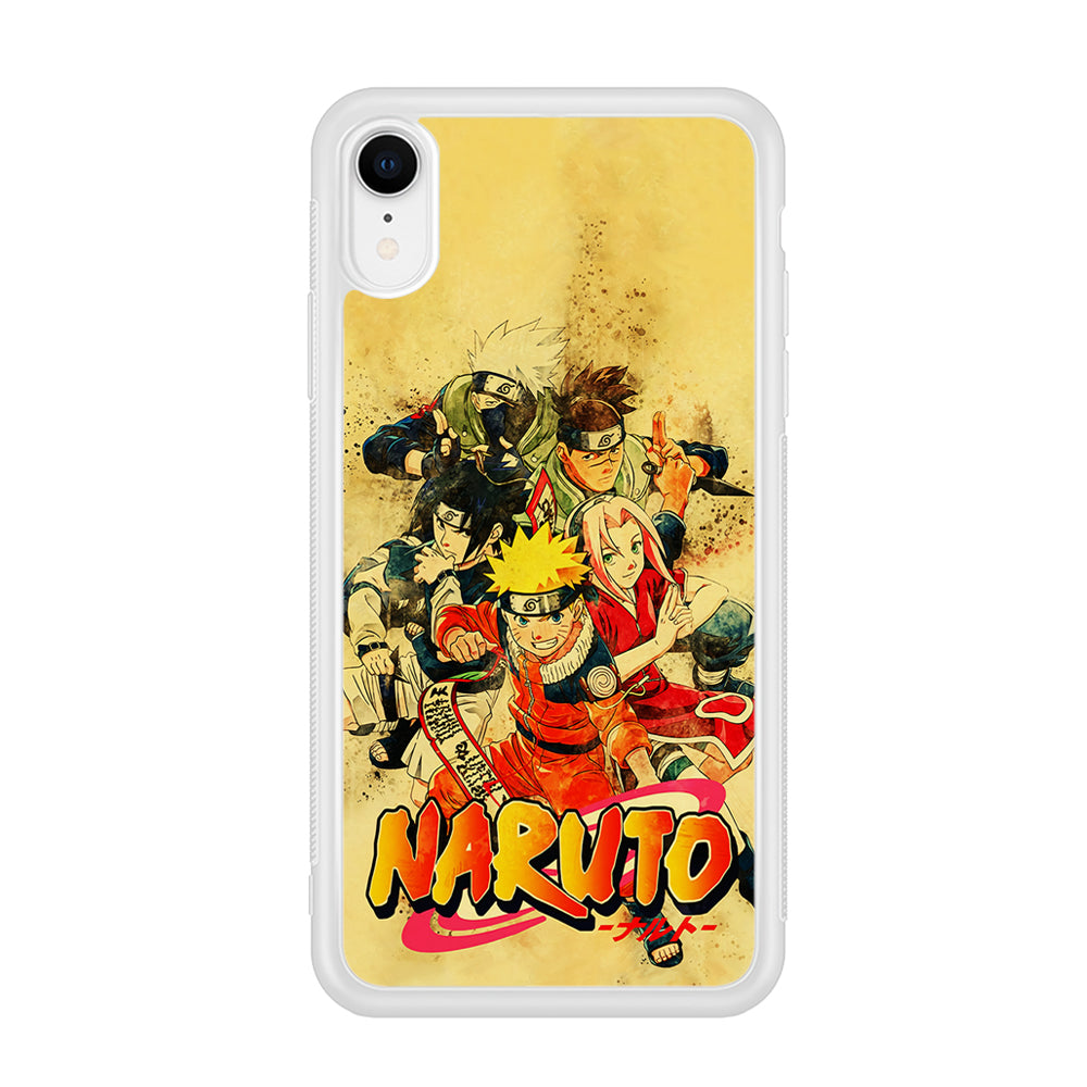 Naruto Shippuden Vintage iPhone XR Case-Phone Case-Rubber White (2D Case)-Altracase
