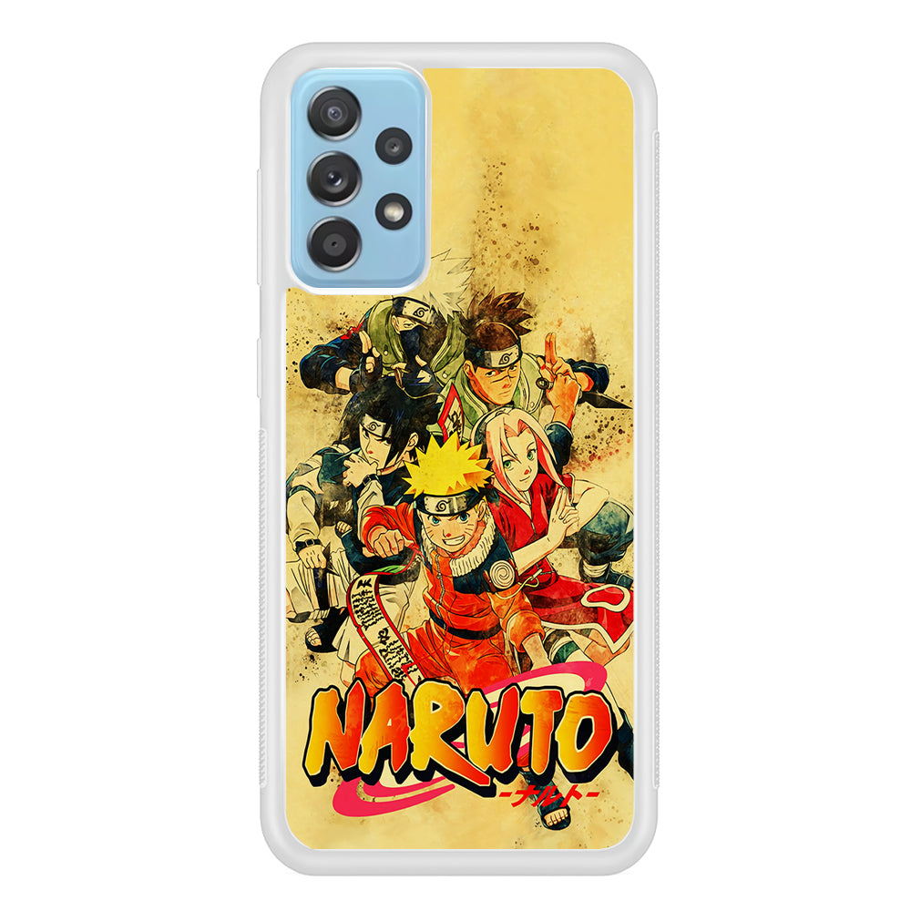 Naruto Shippuden Vintage Samsung Galaxy A72 Case-Phone Case-Rubber White (2D Case)-Altracase