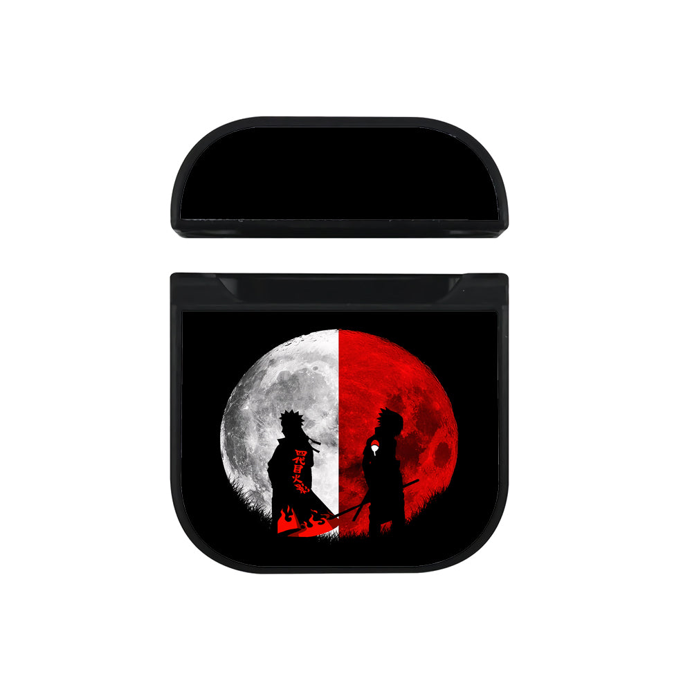 Naruto X Sasuke Dual Moon Apple AirPods Case-AirPod Case-Black-Altracase