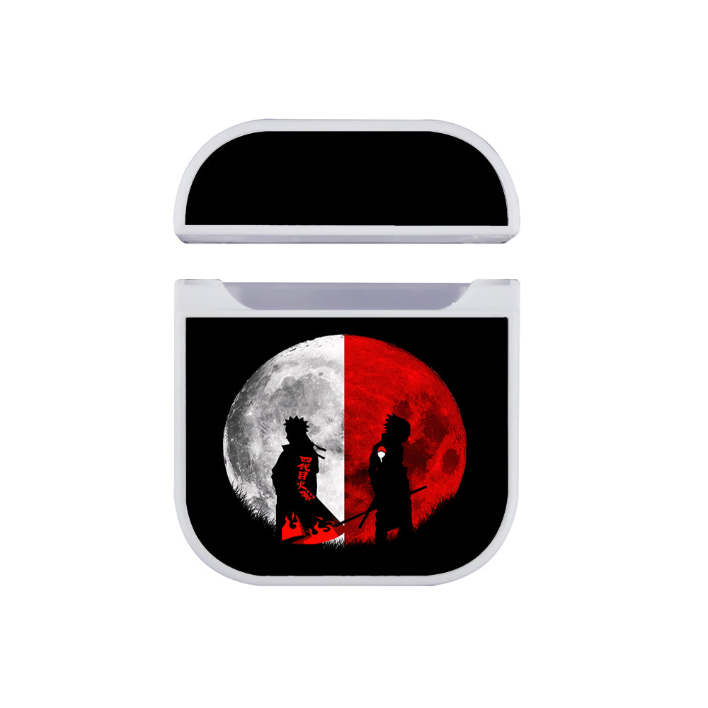 Naruto X Sasuke Dual Moon Apple AirPods Case-AirPod Case-White-Altracase