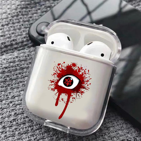 Naruto Bloody Sharingan Eye Hard Plastic Protective Clear Case Cover For Apple Airpods-AirPod Case-Altracase