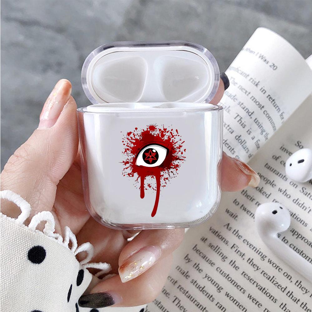 Naruto Bloody Sharingan Eye Hard Plastic Protective Clear Case Cover For Apple Airpods-AirPod Case-Altracase
