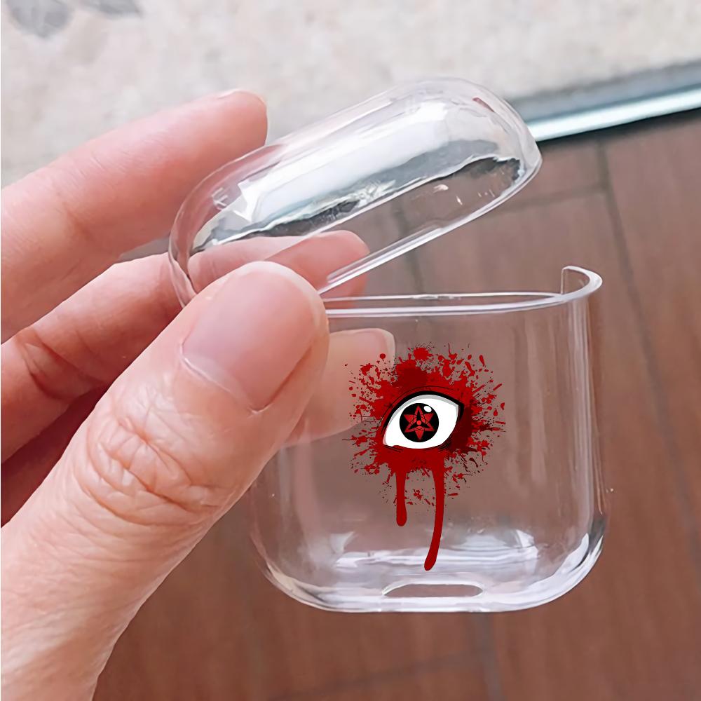 Naruto Bloody Sharingan Eye Hard Plastic Protective Clear Case Cover For Apple Airpods-AirPod Case-Altracase
