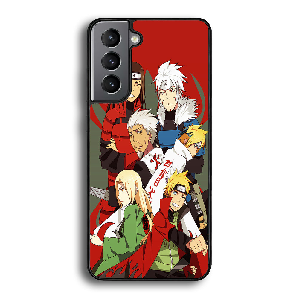 Naruto all hokages Samsung Galaxy S22 Case-Phone Case-Rubber Black (2D Case)-Altracase