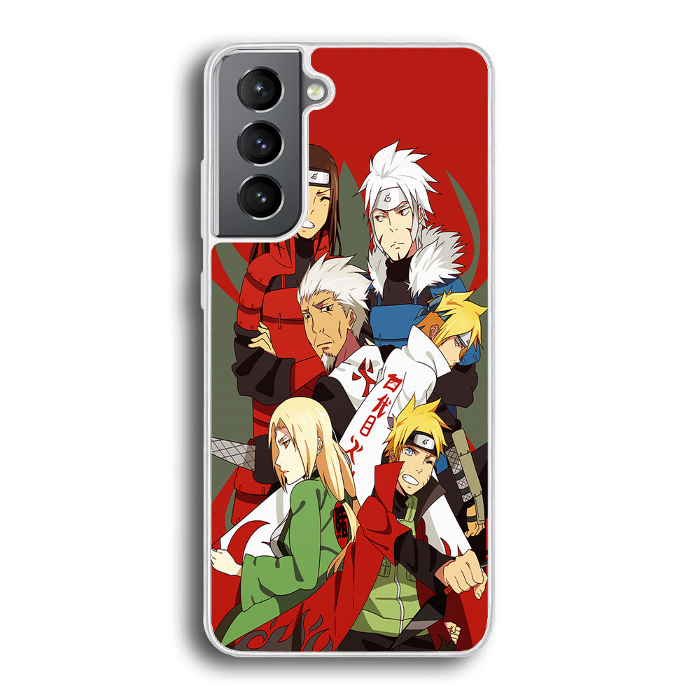 Naruto all hokages Samsung Galaxy S22 Case-Phone Case-Rubber White (2D Case)-Altracase