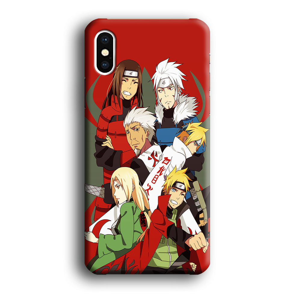 Naruto all hokages iPhone Xs Max Case