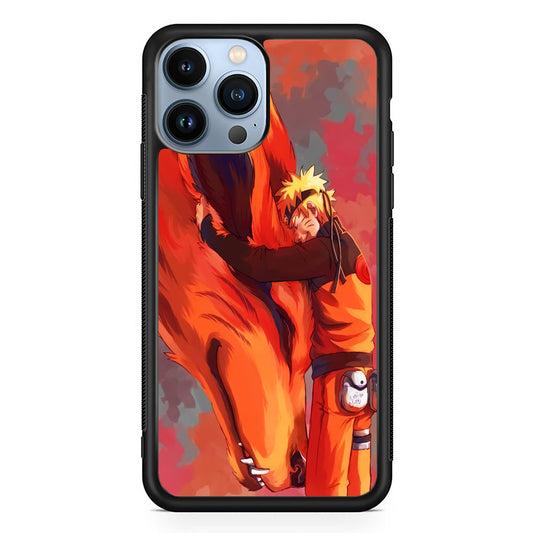Naruto and Kurama iPhone 14 Pro Case-Phone Case-Rubber Black (2D Case)-Altracase