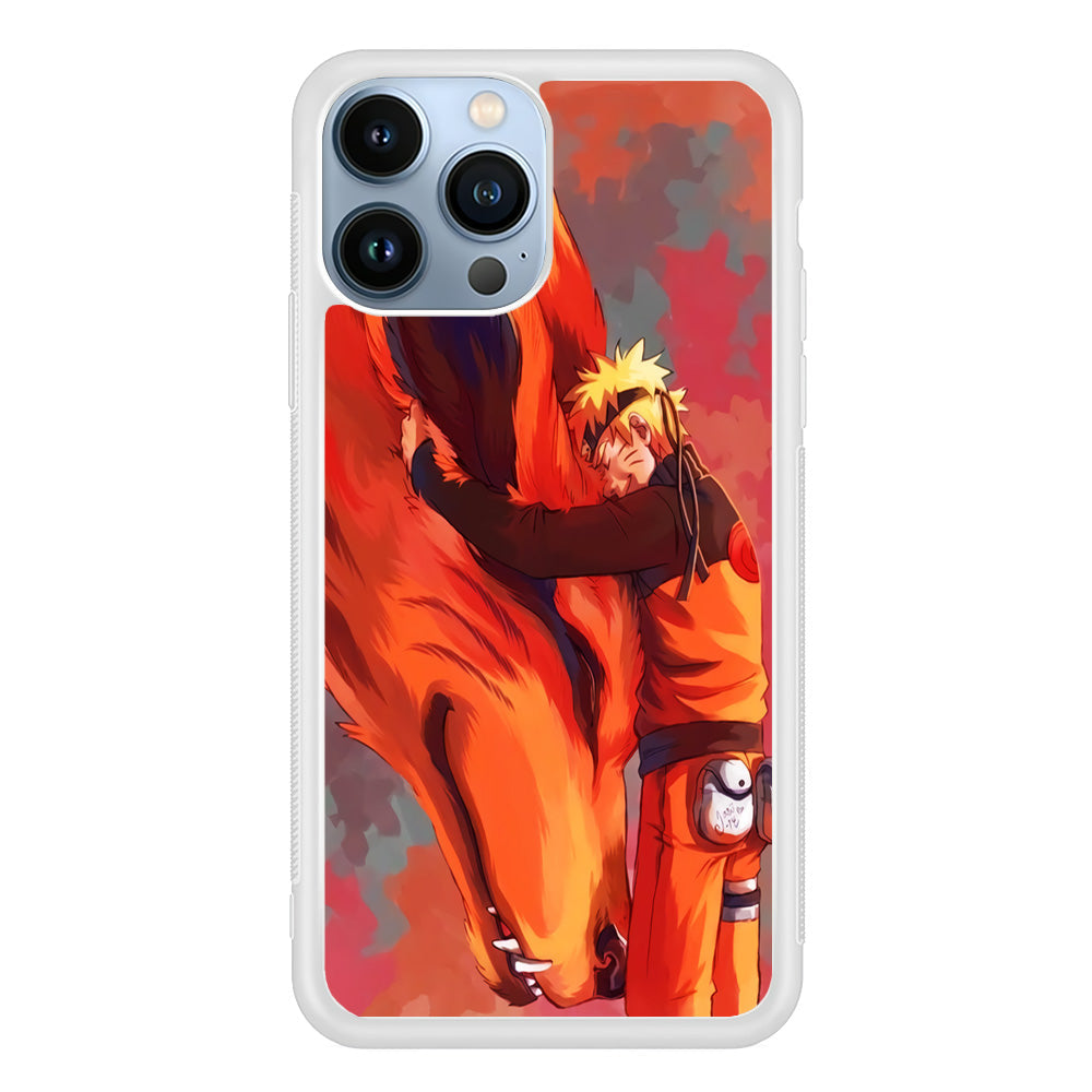 Naruto and Kurama iPhone 14 Pro Case-Phone Case-Rubber White (2D Case)-Altracase