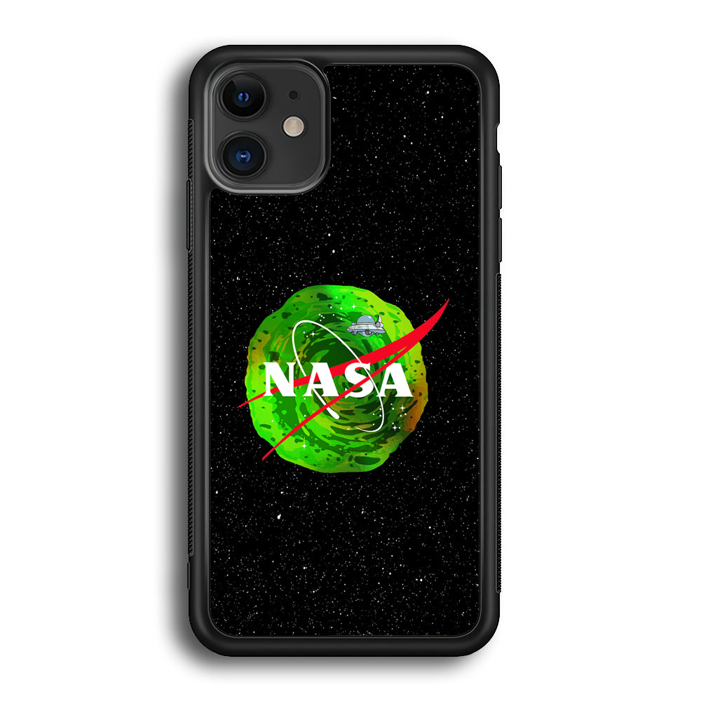 Nasa Rick and Morty Portal iPhone 12 Case