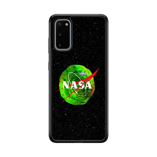 Nasa Rick and Morty Portal Samsung Galaxy S20 Case-Mobile Phone Case-Rubber Black (2D Case)-Altracase