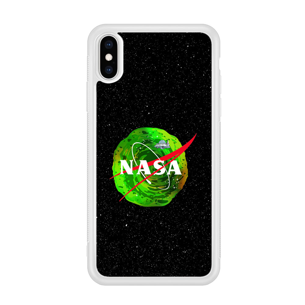 Nasa Rick and Morty Portal iPhone Xs Max Case