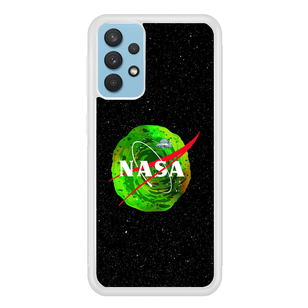 Nasa Rick and Morty Portal Samsung Galaxy A32 Case