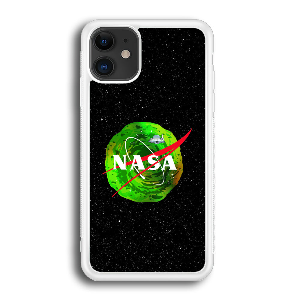 Nasa Rick and Morty Portal iPhone 12 Case