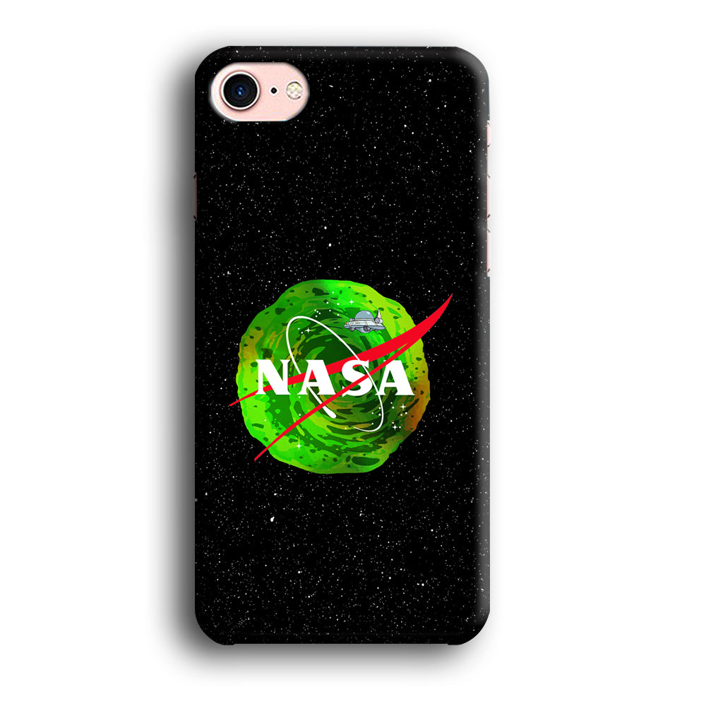 Nasa Rick and Morty Portal iPhone SE 2020 Case