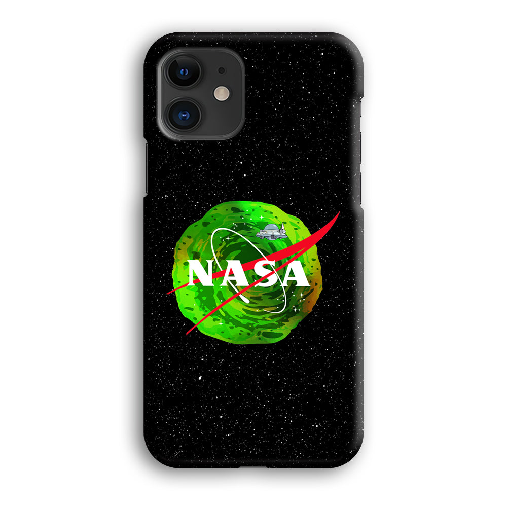 Nasa Rick and Morty Portal iPhone 12 Case