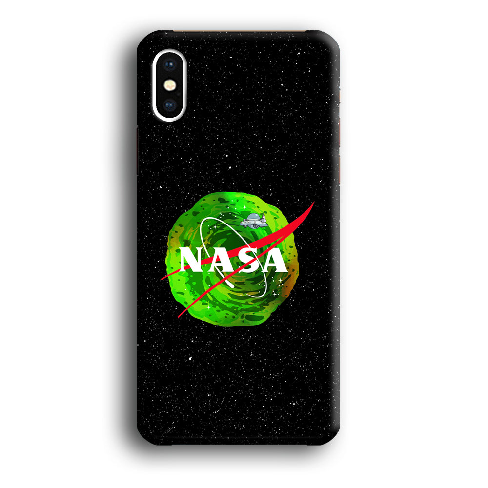 Nasa Rick and Morty Portal iPhone Xs Max Case