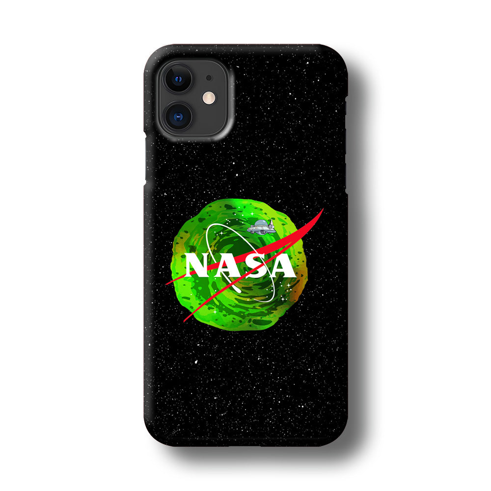 Nasa Rick and Morty Portal iPhone 11 Case