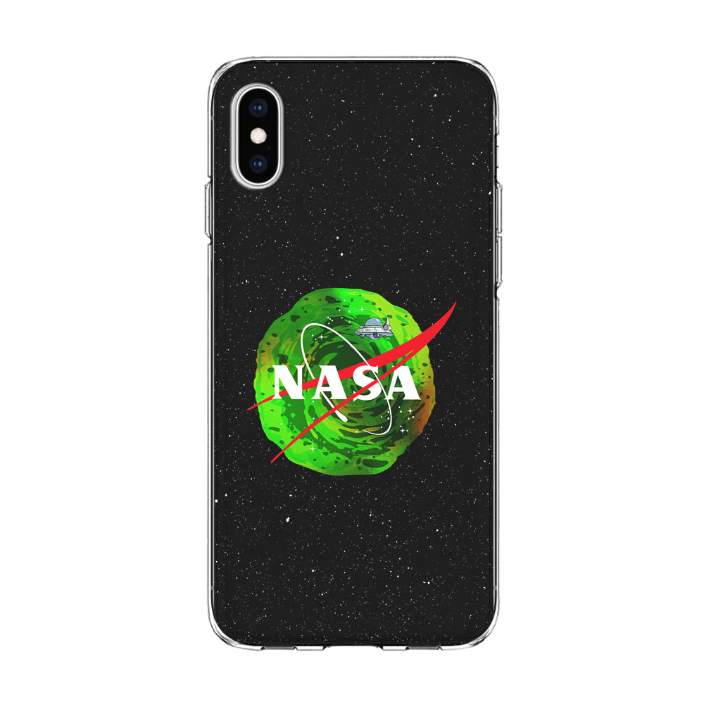 Nasa Rick and Morty Portal iPhone Xs Max Case