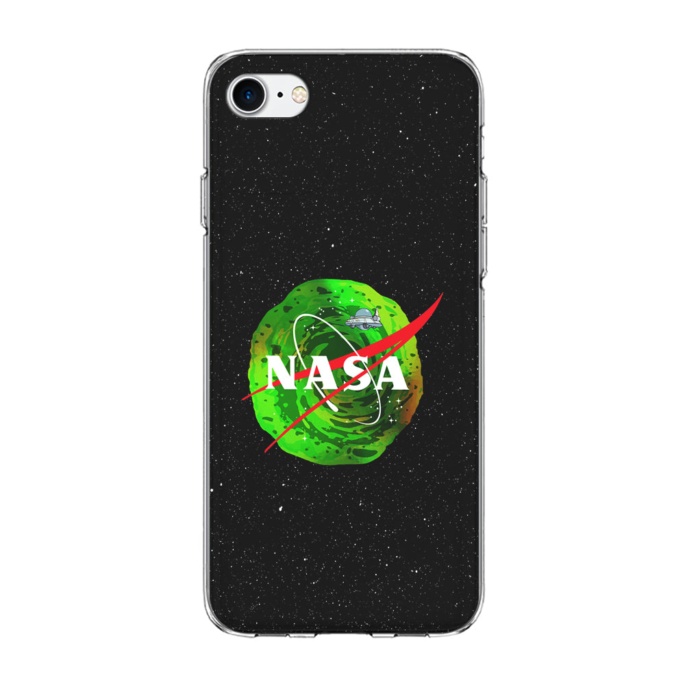 Nasa Rick and Morty Portal iPhone SE 2020 Case