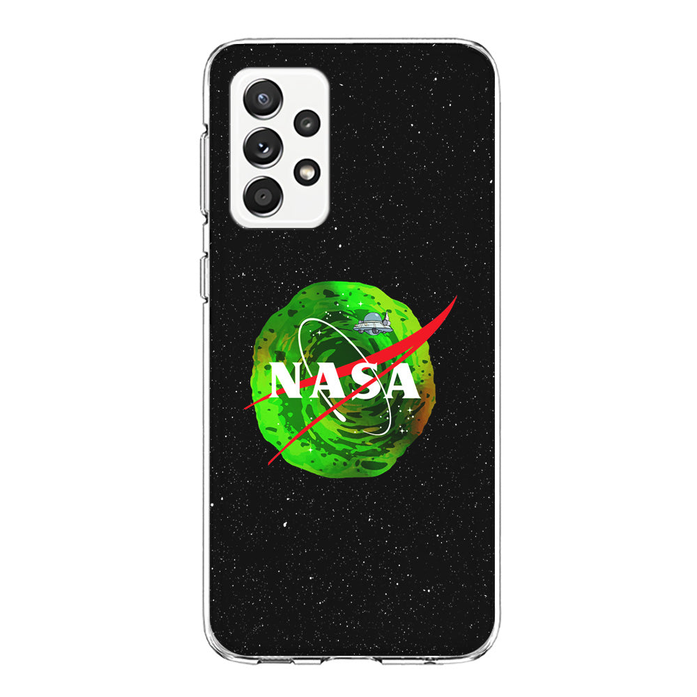 Nasa Rick and Morty Portal Samsung Galaxy A72 Case